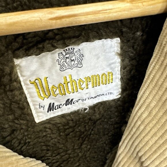 Vintage Mac Mor Weatherman Men 42 M Duffle Corduroy Coat 80s Sherpa Lined Toggle - Picture 4 of 9